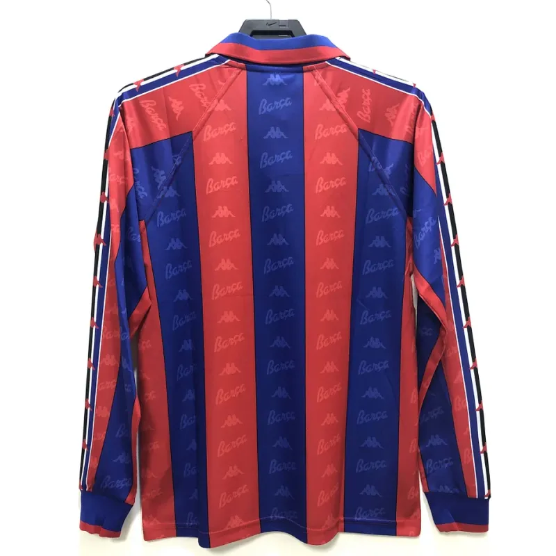 1996/1997 Retro Long Sleeve Barcelona Football Shirt Home Champions League 1:1 Thai Quality