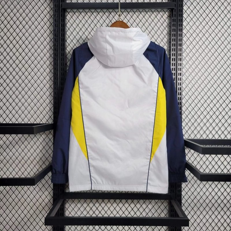 2023/2024 Real Madrid Windbreaker Hooded Jersey White