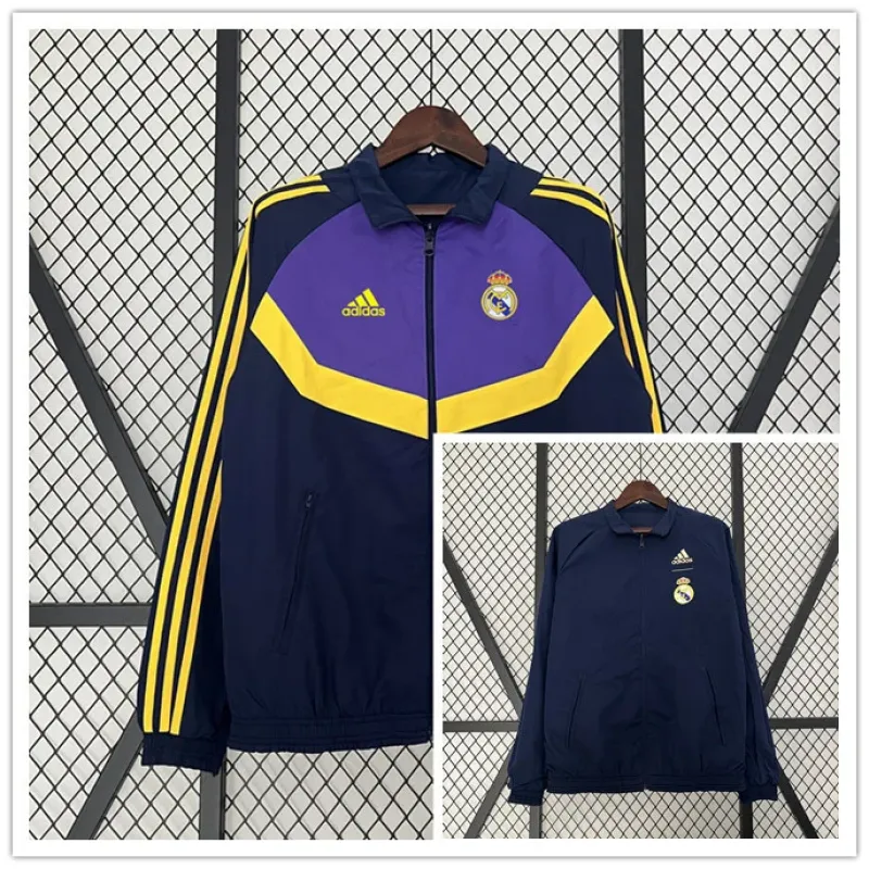 2024 Real Madrid CasuaI Windbreaker Double-sided reversible Soccer Jersey