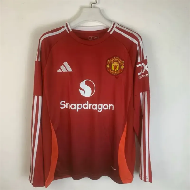 24/25 Manchester United Home Jersey Long Sleeves