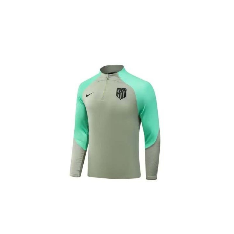 2023/2024 Atletico Madrid Half-Pull Training Suit Green 1:1 Thai Quality Set