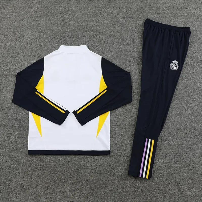 2023/2024 Real Madrid Half-Pull Training Suit  White Football Shirt 1:1 Thai Quality