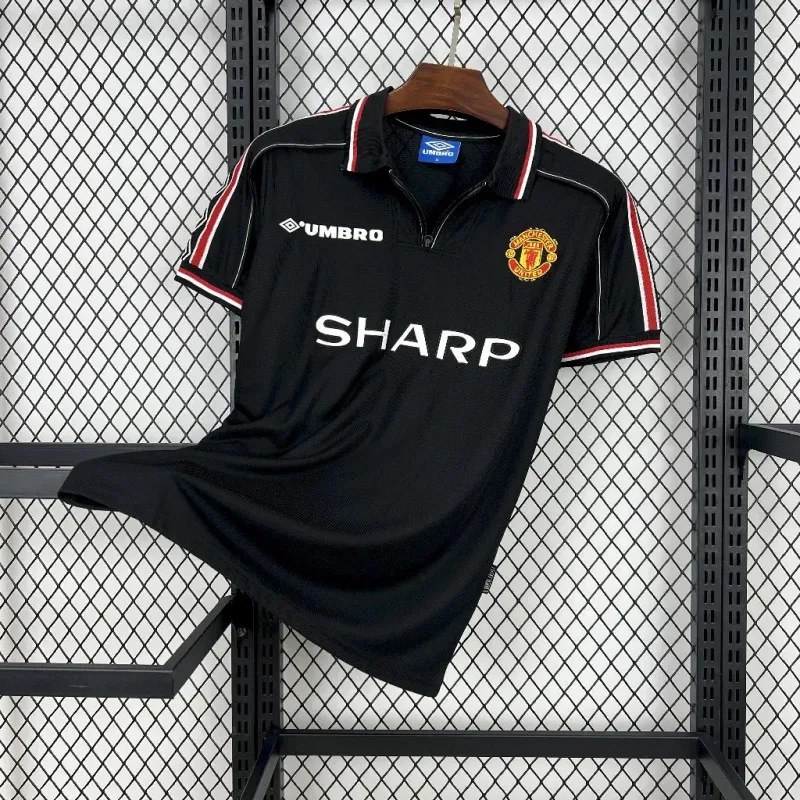 1998/1999 Manchester United Retro Black Jersey（202 4Retro-Inspired Jersey）