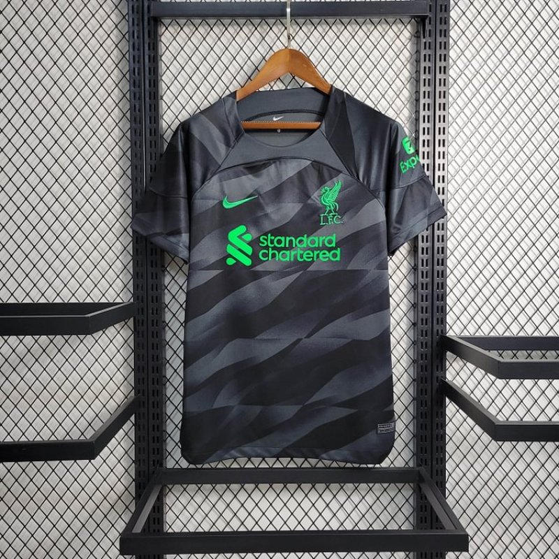 2023/2024 Liverpool Goalkeeper Black Soccer Jersey 1:1 Thai Quality