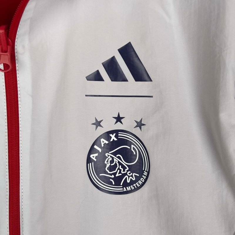 2023/2024 Ajax Reversible WindbreakerRed-WhiteSoccer Jersey 1:1 Thai Quality